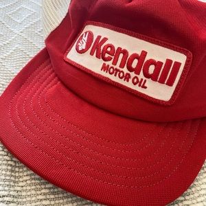 Vintage Kendall motor oil snap back hat